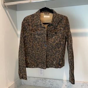 Women’s Denim jacket distressed animal print by Elan